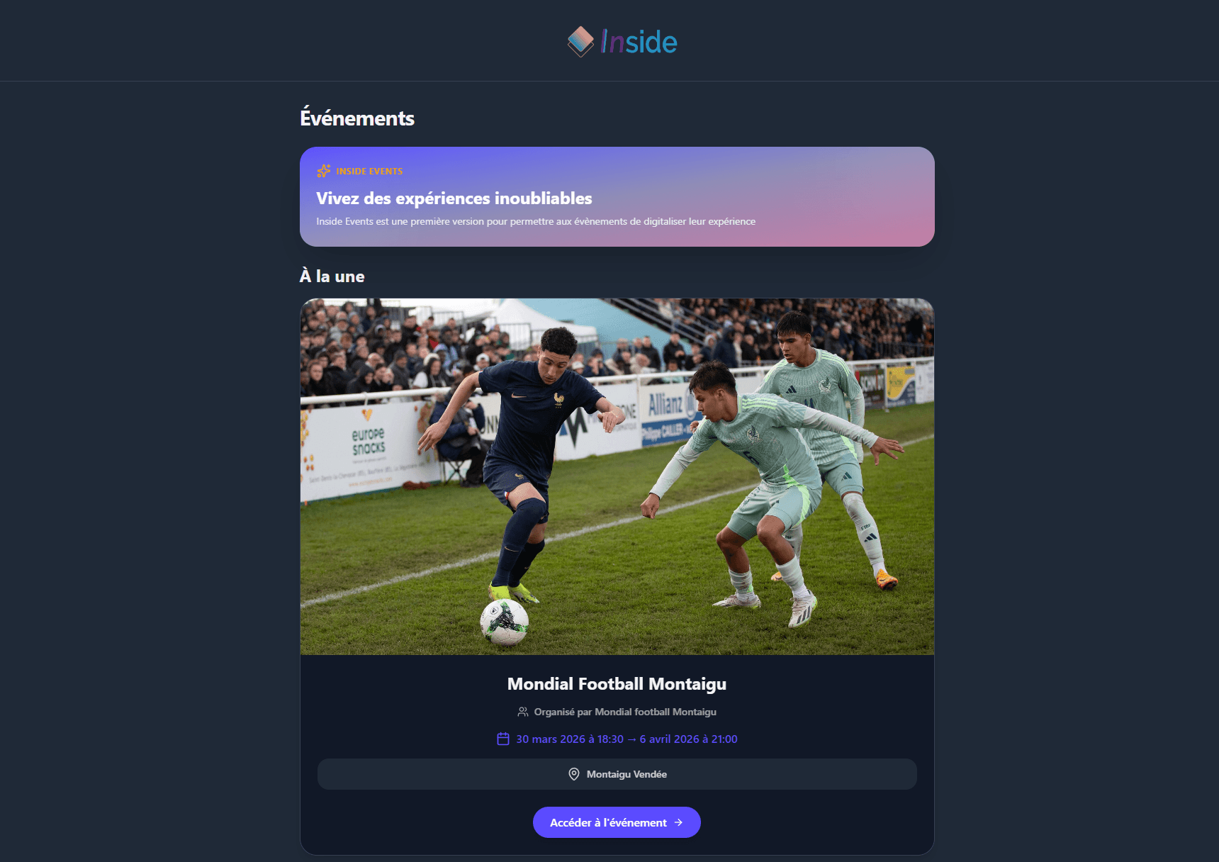 Capture Inside — app.inside.fr